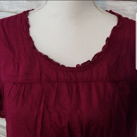 Mossimo Dark Raspberry Blouse Size L - Picture 2 of 8